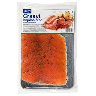 Lerøy 200g ruodoton viipaloitu graavi kirjolohifilee