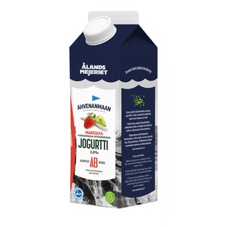 Ahvenanmaan 1kg jogurtti mansikka-karviaismarja-sitruunaruoho