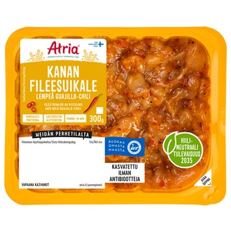 Atria Perhetilan 300g lempeä guajillo-chili kanan fileesuikale