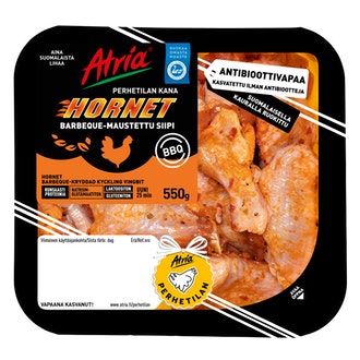 Atria perhetilan kana hornet barbeque-maustettu siipi 550g