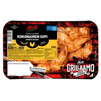 Atria perhetilan kana kokonainen siipi ginger-sesame 1000g
