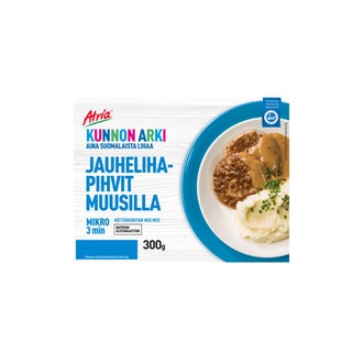 Atria Kunnon Arki Jauhelihapihvit Muusilla 300g