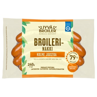 Jyväbroiler Kolme Juustoa Kananakki 240g
