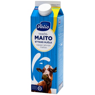 Valio vapaan lehmän ykkösmaito 1 l