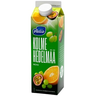 Valio 3 hedelmän mehu 1 l (rypäle, appelsiini, passiohedelmä)