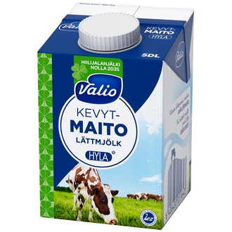 Valio kevytmaito 0,5 l laktoositon UHT