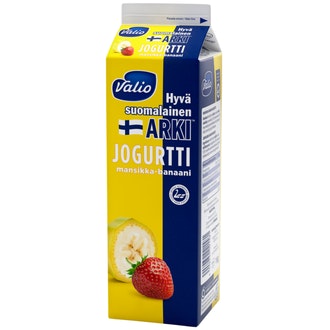 Valio Hyvä suomalainen Arki® jogurtti 1 kg mansikka-banaani