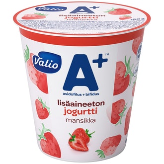 Valio A+™ lisäaineeton jogurtti 150 g mansikka laktoositon