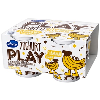 Valio Play® jogurtti 4x125 g banaani laktoositon