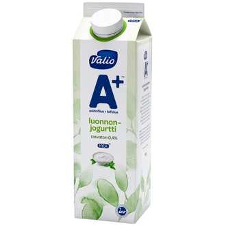 Valio A+™ luonnonjogurtti 1 kg rasvaton laktoositon