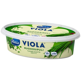 Valio Viola® kevyt e200 g ruohosipuli tuorejuusto laktoositon