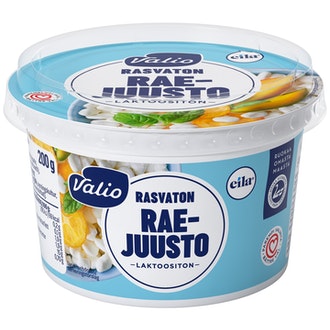 Valio raejuusto 200 g rasvaton laktoositon