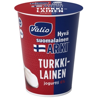 Valio Hyvä suomalainen Arki® turkkilainen jogurtti 6 % 400 g laktoositon