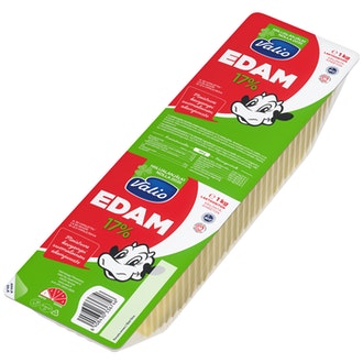 Valio Edam 17 % 1kg viipale n. 90 kpl/pak.