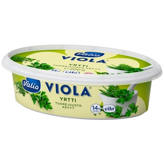 Valio Viola® kevyt e200 g yrtti tuorejuusto laktoositon