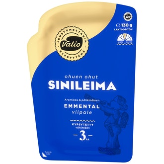 Valio Emmental sinileima ohuen ohut 130g viipale