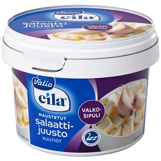 Valio Eila 160g valkosipuli salaattijuusto kuutioina laktoositon