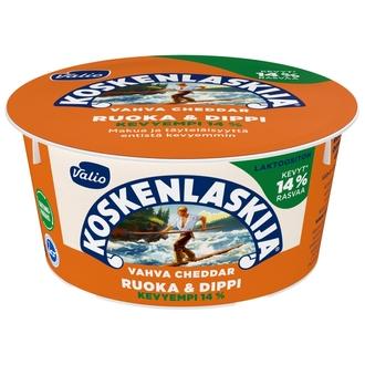 Valio Koskenlaskija® Ruoka & Dippi e125 g vahva cheddar 14 % laktoositon