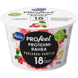Valio PROfeel® proteiinirahka 175 g puolukka-vanilja vähemmän hiilihydraatteja laktoositon