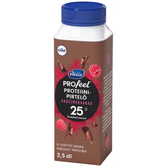 Valio PROfeel® proteiinipirtelö 2,5 dl vadelmakaakao laktoositon