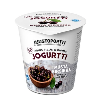 Juustoportti Ab-jogurtti 150 g musta kirsikka