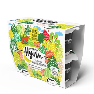 Juustoportti Hyvin sokeroimaton jogurtti 4x120g banaani laktoositon