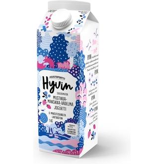 Juustoportti Hyvin sokeroimaton ja makeutusaineeton jogurtti 1 kg mustikka-mansikka-vadelma laktoositon