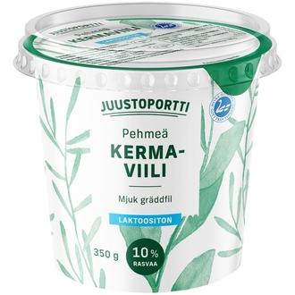 Juustoportti Pehmeä kermaviili 10 % 350 g laktoositon