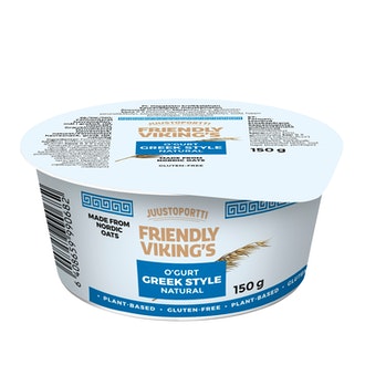 Juustoportti Friendly Viking´s kreikkalainen kauravälipala 150g maustamaton