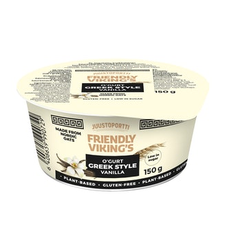 Juustoportti Friendly Viking´s kreikkalainen kauravälipala 150g vanilja