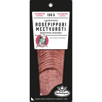 Huhtahyvät Lihamestarin rosepippurimeetvursti 150g