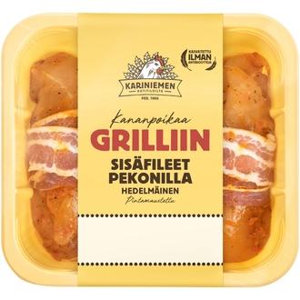 Kariniemen Kananpojan sisäfileet pekonilla 380 g