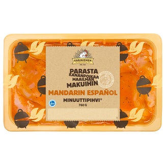 Kariniemen Kananpojan Minuuttipihvi Mandarin Español 760g