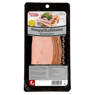 Wursti Sinappikalkkuna siivutettu 170g