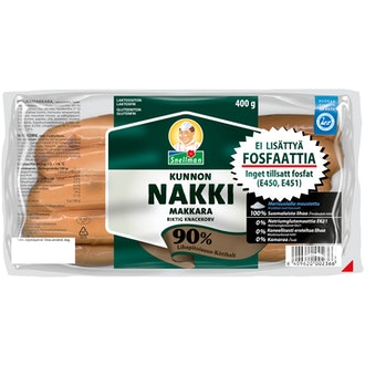 Snellman Kunnon nakkimakkara luonnonsuolessa 400g