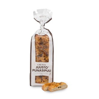Rosten Crusta Juusto-Punasipuli kuorrutettu vehnäleipä 260g