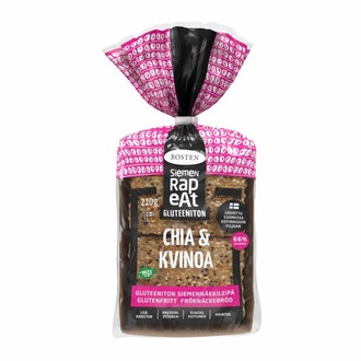 Rosten Siemenrapeat gluteeniton chia&kvinoa siemennäkkileipä 10kpl 210g