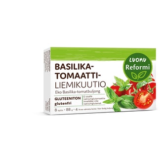 Reformi Luomu basilika-tomaattiliemikuutio 8kpl 88g
