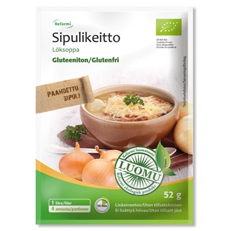 Reformi Luomu sipulikeitto 52g gluteeniton