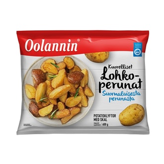 Oolannin kuorelliset lohkoperunat 600g