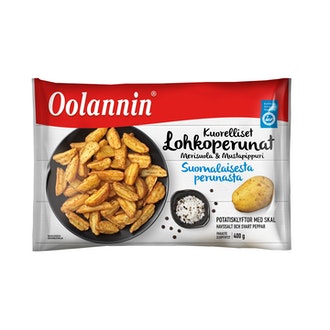 Oolannin kuorelliset lohkoperunat merisuola ja mustapippuri 400g