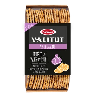 Kantolan Valitut artesaanikeksi juusto valkosipuli130g