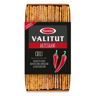 Kantolan Valitut Artesaani suolakeksi 130g chili