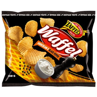 Taffel Waffel 150g sourcream-black pepper