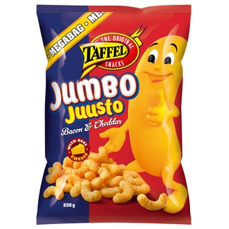 Taffel Jumbo pekoni juusto maustettu juustosnacks 235g