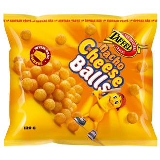 Taffel Nacho Cheese Balls 120g maustettu juustosnacks