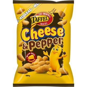 Taffel Cheese ja Pepper 220g maustettu maissisnacks
