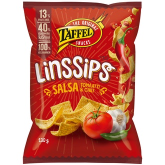 Taffel LinsSips 130g Salsa tomaatti & chili