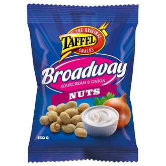 Taffel Broadway Nuts ranskankerma sipuli kuorrutettu maapähkinä 150g