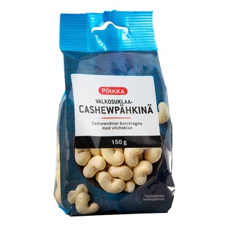Pirkka valkosuklaacashewpähkinä 150g